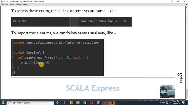 TOC - SCALA Express | 32 Scala Tuple, Lazy & Enumerations смотреть онлайн
