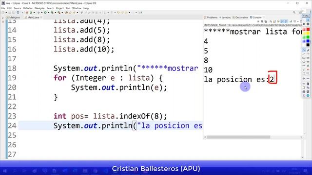 List y ArrayList metodos indexOf lastIndexOf remove set en JAVA PARTE 1/2 смотреть онлайн