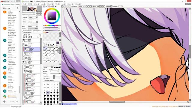 SpeedPaint Anime - 2B x Kaneki Ken Fanart【 Nier: Automata x Tokyo Ghoul】SAI アニメ スピードペイント смотреть онлайн