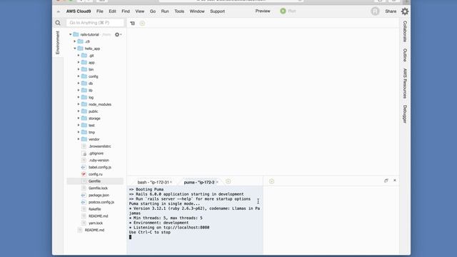 Section 1.2.2: “rails server” смотреть онлайн