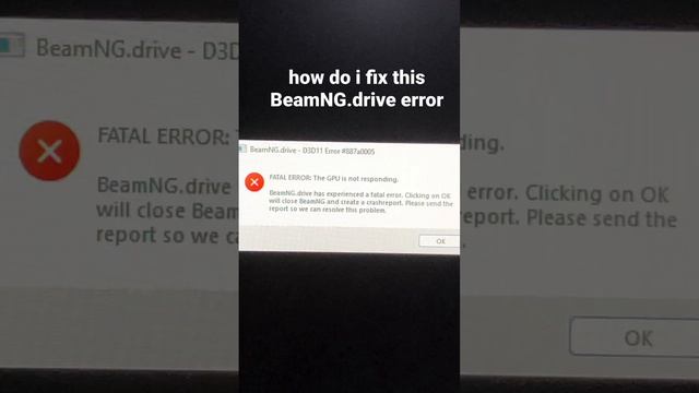 how do i fix BeamNG.drive error code 887a0005 смотреть онлайн