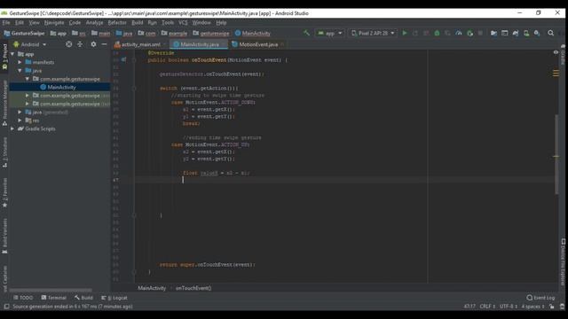 Android Studio Tutorial - Gestures | Swipe - LEFT, RIGHT, TOP, DOWN смотреть онлайн