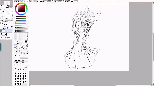 Sketch to Lineart Part 1 - Paint Tool SAI смотреть онлайн