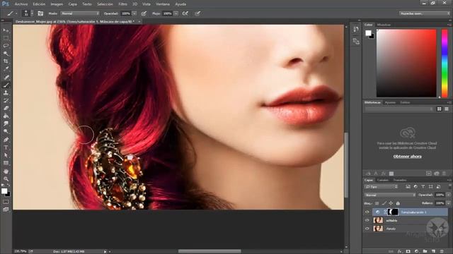 Cambiar Color de ojos, labios y cabello Photoshop CC #5 смотреть онлайн