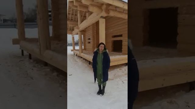 Видеоотзыв по одноэтажному дому из бревна Московская область смотреть онлайн