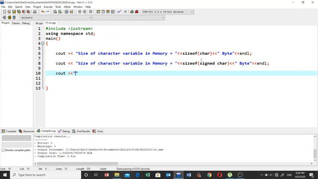 How to find the size of char in memory смотреть онлайн