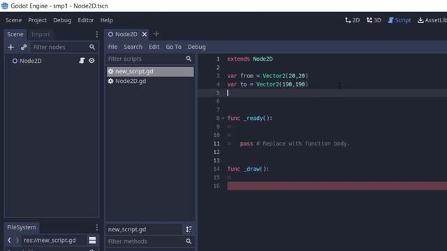 Godot Engine - How to Draw 2D Line using GDScript смотреть онлайн