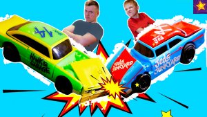 Разбили МАШИНКИ на КРАШ ТРЕКЕ !!! Игорь против Папы Кто не НЕ РАЗВАЛИТСЯ