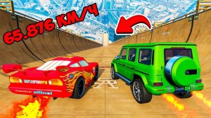 СУМАСШЕДШИЙ СПУСК БЕЗ ТОРМОЗОВ НА ЧИТ ТАЧКЕ ПО ТРАМПЛИНУ в ГТА 5 МОДЫ! ОБЗОР МОДА в GTA 5 ВИДЕО