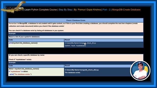 Learn Python MongoDB Complete Course |Step By Step| Create Database |Ponnuri Gopie Krishna | Part-2 смотреть онлайн