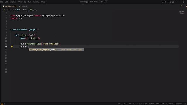 Creating a Template in PyQt5 | PyQt5 tutorials in Telugu смотреть онлайн