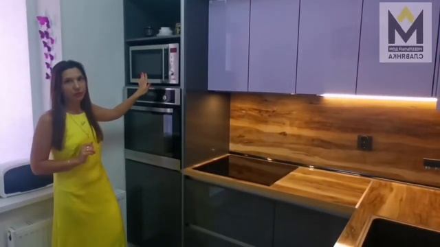 Кухня с антресолями от Мебельного Дома Славянка смотреть онлайн