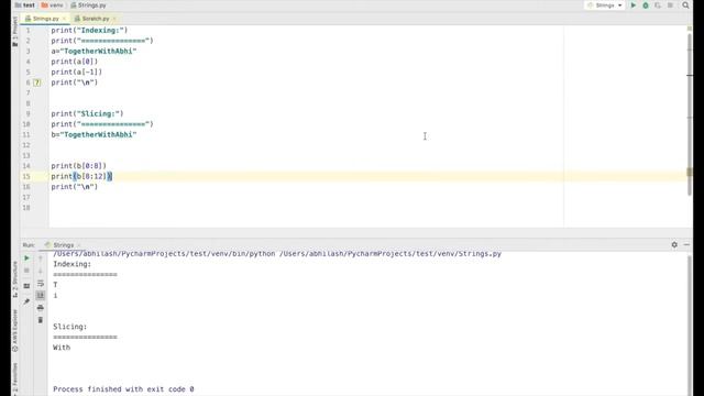 Python Tutorial | Strings as Data Types | Indexing and Slicing using String смотреть онлайн