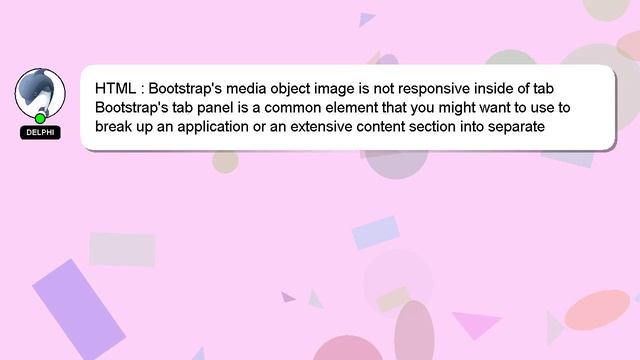 HTML : Bootstrap's media object image is not responsive inside of tab смотреть онлайн