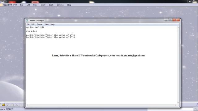 Vb Scripting Essentials in Catia V5|Simple program to Add two numbers смотреть онлайн