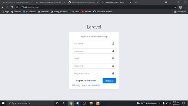 Infyom tutorial create user and migrate смотреть онлайн