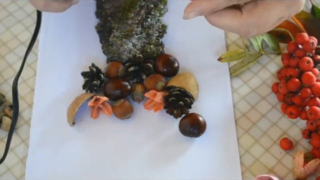 Осенние поделки. Осенние поделки из природного материала для детского сада или школы. Дары осени. смотреть онлайн