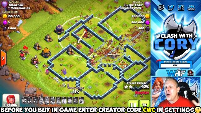UNSTOPPABLE MASS YETI WITCH TH 13 WAR ATTACK STRATEGY ! Clash of Clans 2021 смотреть онлайн