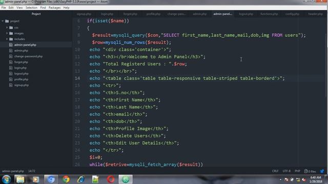 admin panel using php and mysql (PART - 6) смотреть онлайн