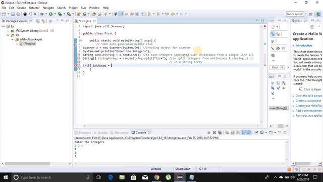 How to read Integers separated with space using JAVA смотреть онлайн