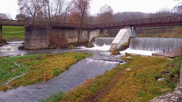 White noise of waterfalls in Belmontas / Lithuania /Белый шум водопадов на Бельмонтo/Литва/11.2020 смотреть онлайн