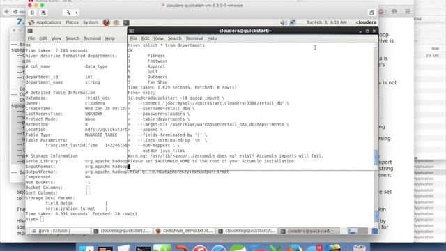 Data Warehouse using Hadoop eco system - 08 02 Extract and Load Sqoop Demo смотреть онлайн
