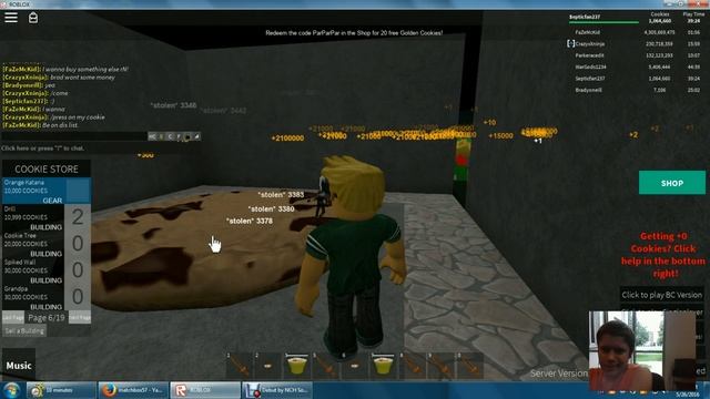 STEAL ALL THE COOKIES| Cookie clicker roblox with Faz MCKid смотреть онлайн