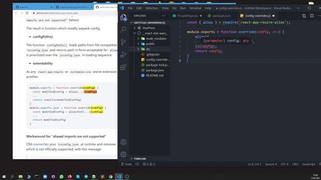 Курс React / Redux-практика. #08. Задание Alias. Библиотека react-app-rewire-alias смотреть онлайн