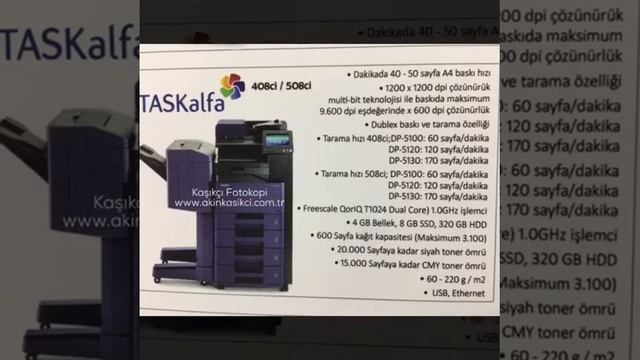 Kyocera Taskalfa 408ci 05322603702 Kyocera 408ci özellikleri смотреть онлайн