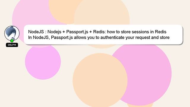 NodeJS : Nodejs + Passport.js + Redis: how to store sessions in Redis смотреть онлайн