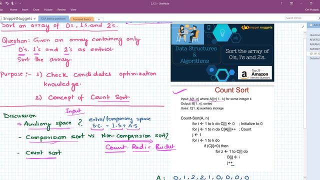 Understand Count Sort with a Question. Sort 0s 1s and 2s array смотреть онлайн
