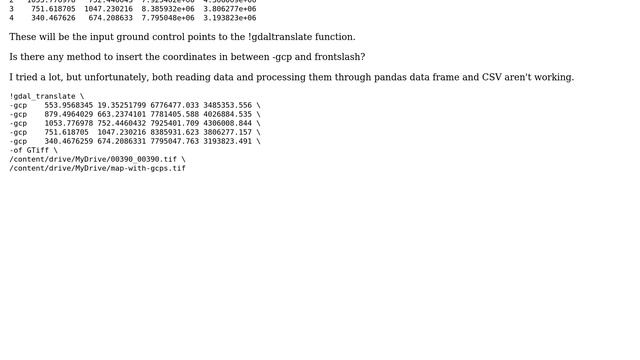 GIS: How to process list of gcp points in gdal in python? смотреть онлайн
