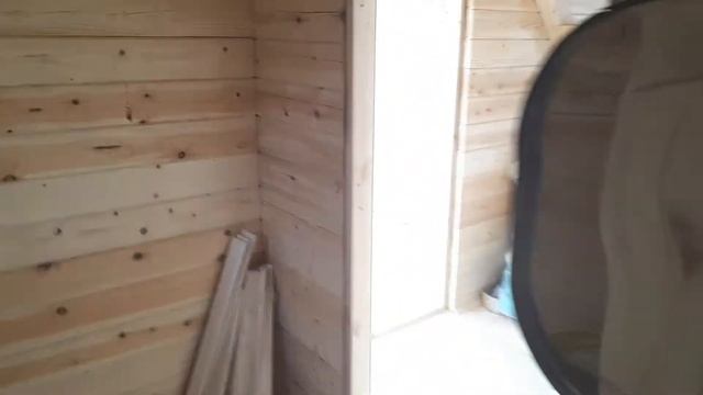 Баня из бруса 4.5х6 с мансардой и крыльцом под ключ из сухого профилированного бруса 140х140 мм. смотреть онлайн