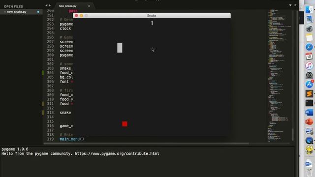 Snake game with Python and Pygame [newbie] смотреть онлайн