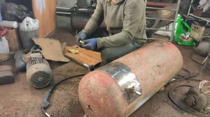 Реставрация компрессора СО-7Б, часть первая. Подготовка ресивера.Compressor restoration (part 1)