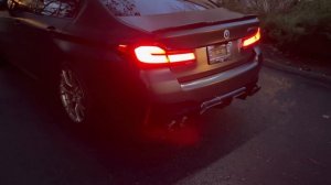 2022 BMW M5 CS w/ FI Exhaust Cold Start @ Night with Short Walkaround