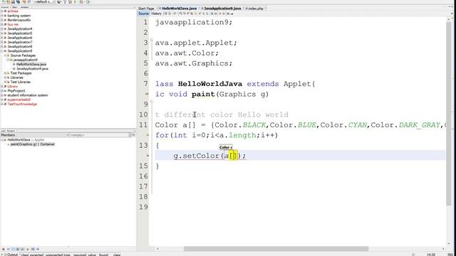 How to Print Hello World in Different Color in Applet смотреть онлайн