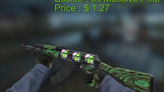 Сэт наклеек на AK-47 Green Laminate смотреть онлайн