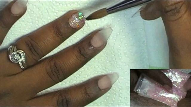 How To | Acrylic Nails | Dark Blue Polish | Encapsulated Glitter | Moyou Us Stamping смотреть онлайн