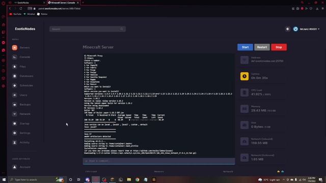 ExoticNodes Free Minecraft Host 24/7 - 8.5GB Ram смотреть онлайн
