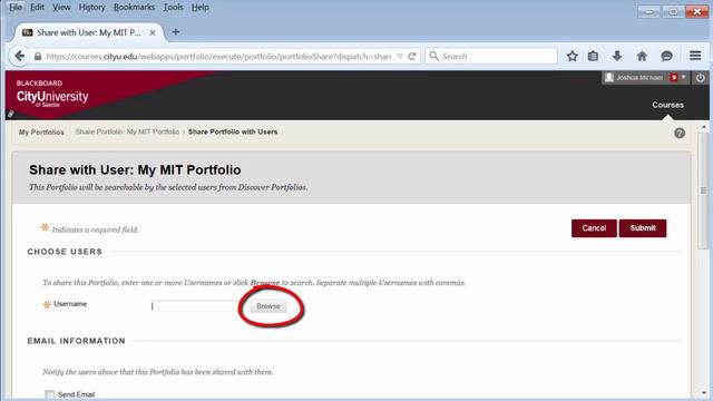 Share Your Portfolio with a Blackboard User смотреть онлайн