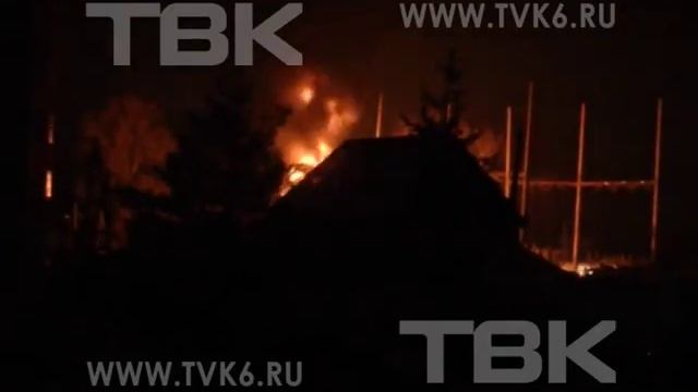 Пожар на электроподстанции в Октябрьском районе Красноярска (видео 3) смотреть онлайн