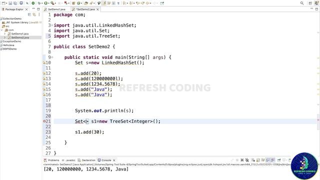 Collection LinkedHashSet and TreeSet class Practical Implementation... смотреть онлайн