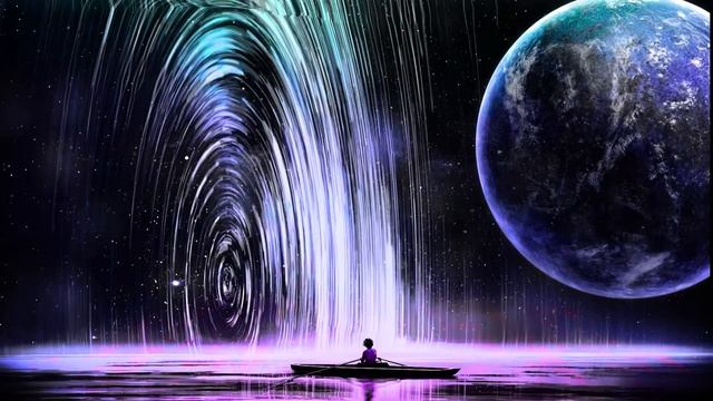Арт футаж космос вода лодка. смотреть онлайн