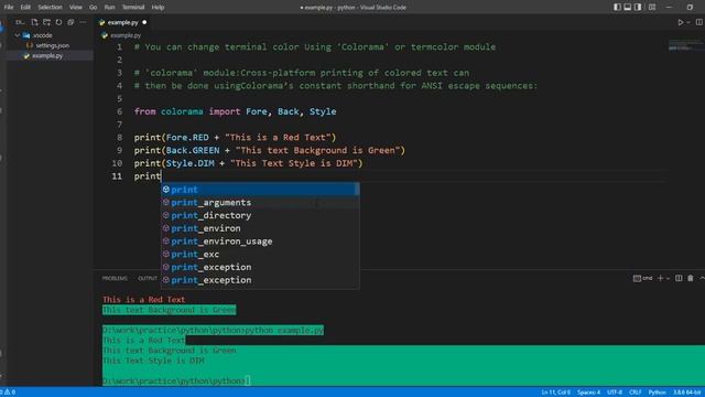 Python Changing Style of Terminal using colorama and termcolor смотреть онлайн