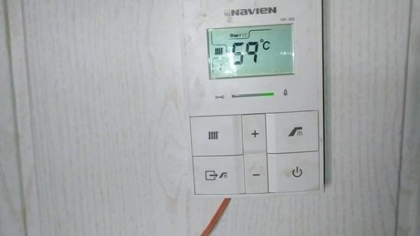 Обзор пульта котла Navien 16 Ace.