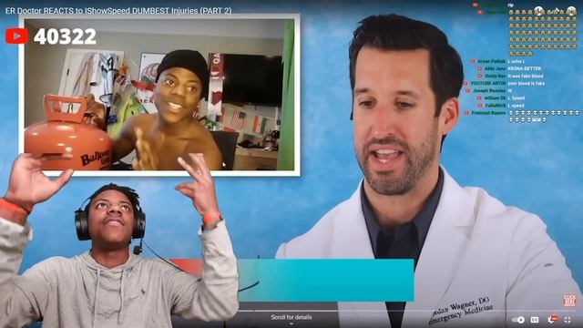 IShowSpeed REACTS To "ER Doctor REACTS to IShowSpeed DUMBEST Injuries (PART 2)" смотреть онлайн