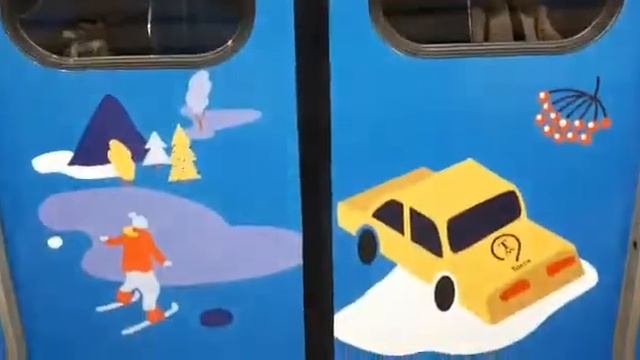 Новогодний поезд НОМЕРНОЙ на Калужско-Рижской линии смотреть онлайн