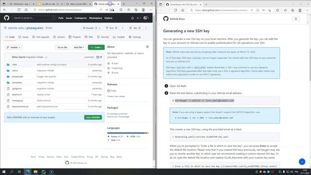 Déploiement d'une application Django sur pythonanywhere via Github - 01 - Deploykey смотреть онлайн