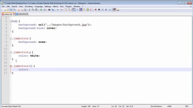 Bootstrap 4 Basics - Final Touches To Our Website and Styling in Bootstrap 4 #5 смотреть онлайн